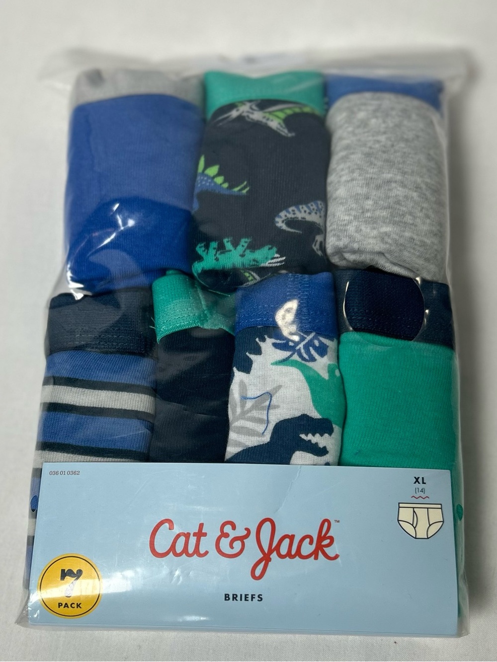 Cat & Jack Blue, Teal & Gray Boys' Briefs - 7 Pack